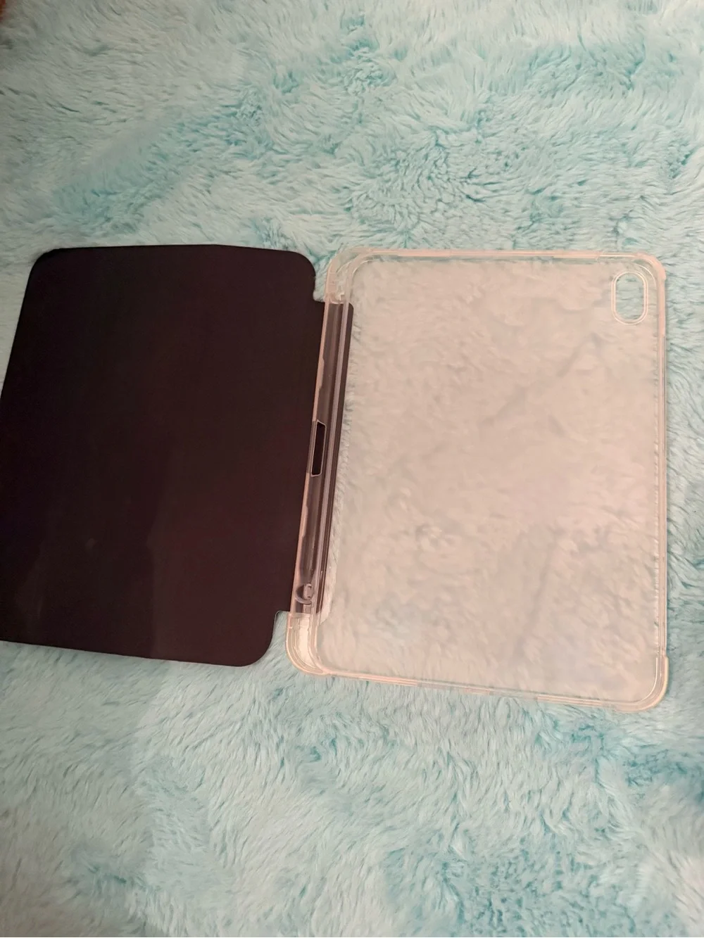 SHEIN Pink Marble Tablet Cover with Gold Veining